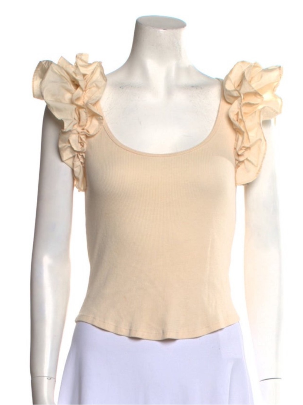 Ulla Johnson ivory ruffle tank top
